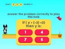 Play MathPup Golf 4 Algebra